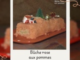 Bûche rose aux pommes