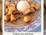 Crêpes aux pommes et glace vanille