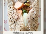 Galette saumon poireaux et Cabécou
