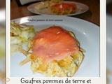Gaufres pommes de terre saumon fumé