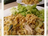 Gratin de pâtes courgettes maquereaux