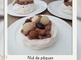 Nid de pâques Pavlova Poire chocolat
