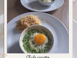 Œufs cocotte aux petits pois