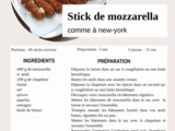 Stiks de Mozzarella - La Machine à Explorer