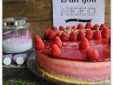 Entremets fruits rouges, framboises et fraises