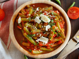 Haricots à l’italienne, légumes verts, sauce tomate et ail frit font bon ménage