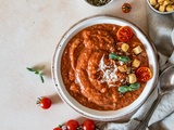 Soupe à la tomate protéinée pour les soirs de flemme