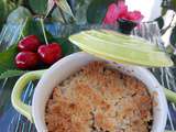 Crumble pommes, cerises