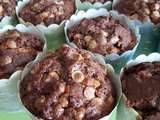 Muffins au chocolat et pépites de chocolat blanc