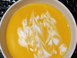 Velouté butternut patate douce au lait de coco