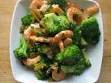 Brocoli sauté aux crevettes