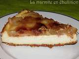 Cheese cake aux pommes caramélisés, nappé de confiture de lait