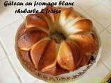 Gâteau au fromage blanc rhubarbe & fraise