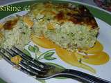 Gratin courgette riz et mimolette