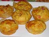 Muffins au comté, jambon et oignon