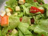 Salade verte, surimi tomate