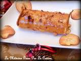 Buche comme une  tatin  au confit de pommes et caramel beurre salé - léger en lactose