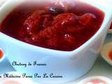 Chutney de fraises acide et doux pour le canard et le foie gras