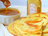 Crêpes au calvados et au caramel beurre salé