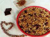 Crumble au chocolat doux et noisettes