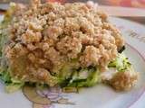 Crumble de courgettes menthe/basilic et vache qui rit