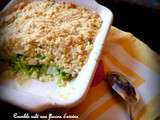 Crumble de poisson, fenouil, brocolis