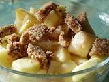 Dés de poire et streusel noisettes de Conticini