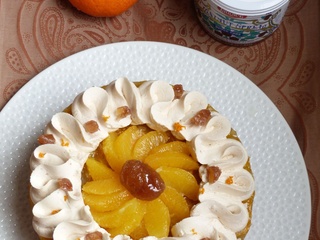 Gateau de Noël aux marrons glacés et orange