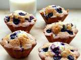 Muffins aux myrtilles et au miel