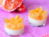 Panna cotta au yaourt et à la rose, coings pochés