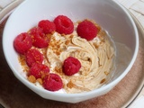 Petits suisses, speculoos et framboises