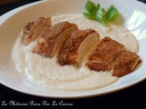 Poulet pané au speculoos et purée de chou-fleur aux noisettes