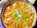 Quiche aux fleurs de courgette et fêta