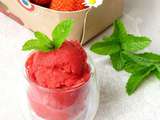 Sorbet fraise et menthe