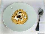 Spaghettis à la burrata et crème de truffe