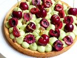 Tarte cerises et pistaches