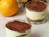 Tiramisu de Noël pour les enfants: orange et pain d'épice