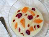 Velouté de céleri au saumon fumé, cranberries et huile de pépin de courge