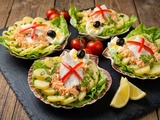 Coquilles froides de poisson à la mayonnaise maison