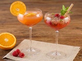 Mocktail pêche-pastèque au kombucha gingembre, frais et fruité