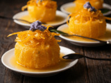 Oranges orientales au kirsch et violettes confites