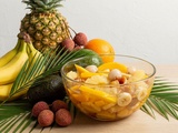 Salade de fruits exotiques au sirop de rhum
