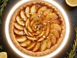 Tarte aux pommes à la cannelle et sa crème onctueuse