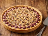 Tarte viennoise aux cerises confites au vin rouge