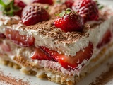 Tiramisu à la fraise pour une touche fruitée