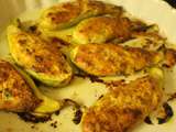 Courgettes farcies pain amandes