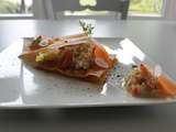 Crabe et crudités en feuille de brick