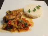 Poulet aux poivrons et courgettes