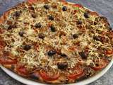 Tarte fine de tomates au thon et origan