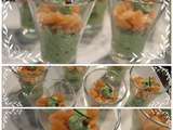 Verrine d'avocat au saumon